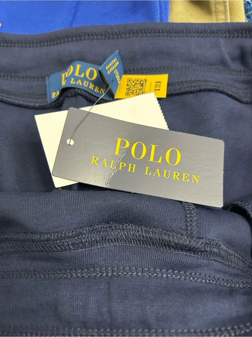 NWT Polo Ralph Lauren Los Angeles Double-Knit Shorts Navy Blue Crest Men's M